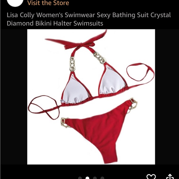 Red Halter Bikini Set - Picture 3 of 4